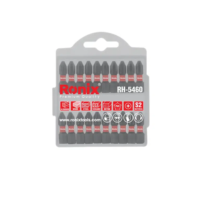 25 მმ PH2 დარტყმითი ბიტების ნაკრები Ronix RH-5460, 20ც — სხვა აქსესუარები