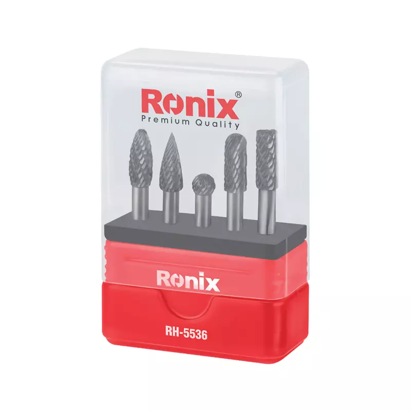 მბრუნავი ბურების ნაკრები Ronix RH-5536, 5ც — ბურღები
