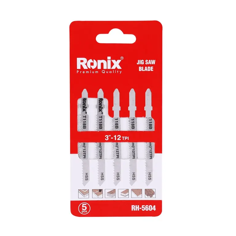 ბეწვა ხერხის პირები Ronix RH-5604, T118B, 5ც — დისკები