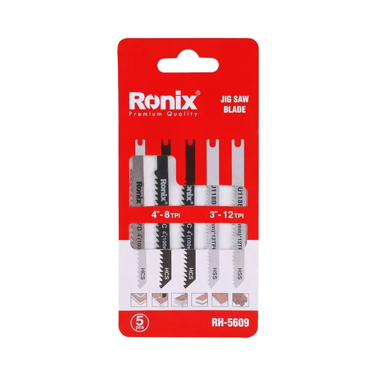 ბეწვა ხერხის პირები Ronix RH-5609, სხვადასხვა, 5ც — დისკები