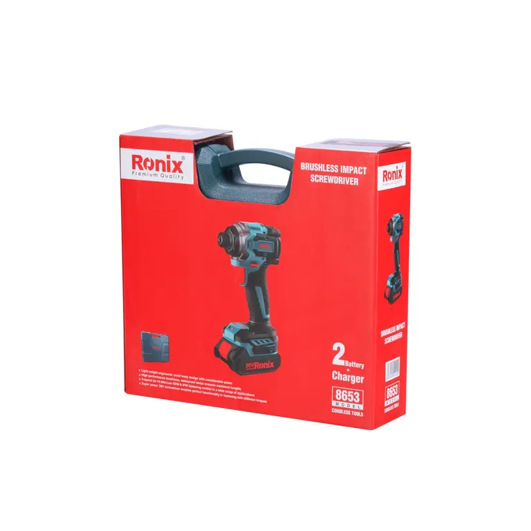 უსადენო იმპულსური სახრახნისი Ronix-8653K 20V 230 Nm — სჭვალსახრახნები (შურუპავიორტი)