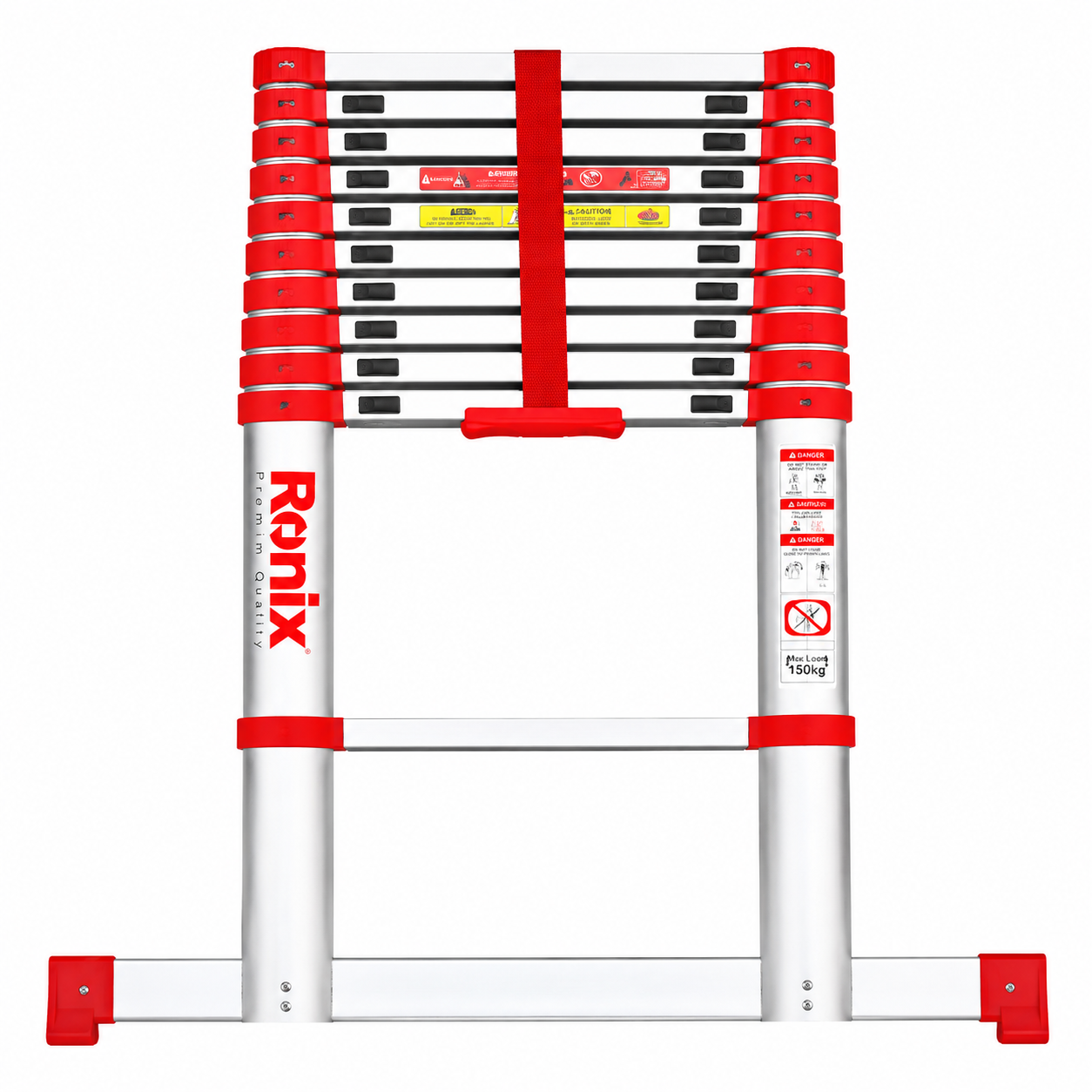 12-საფეხურიანი ტელესკოპური კიბე 320 სმ RONIX RH-99750 — კიბეები და ხარაჩოები
