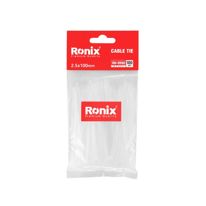 პლასტმასის ხამუთები Ronix RH-9990 2.5×100 მმ 100ც — სარემონტო აქსესუარები