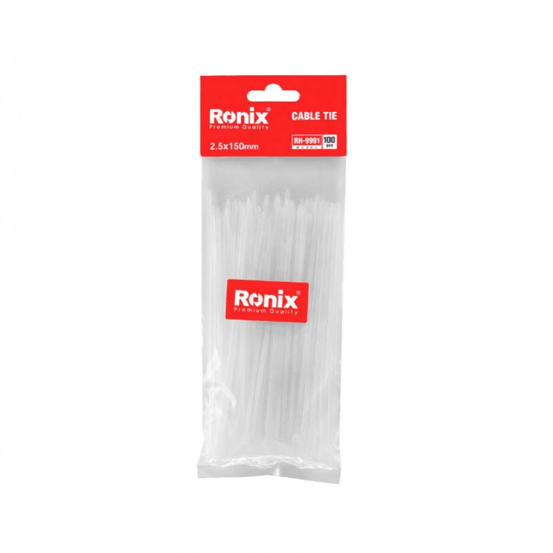 პლასტმასის ხამუთები Ronix RH-9991 2.5×150 მმ 100ც — სარემონტო აქსესუარები