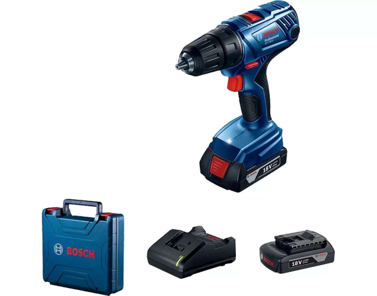 Drill driver GSR 180 LI (2×2,0Ah Case)